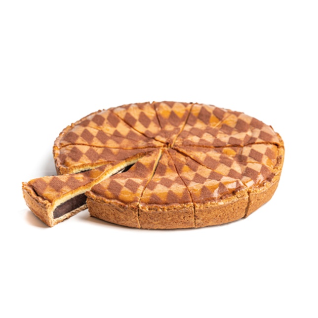 Sliced chocolate pie